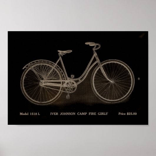 Poster d'art et de bicyclette de Camp Fire Girls 1 (Devant)