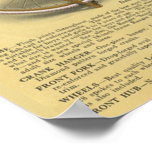 Poster d'art et de bicyclette des filles des garço (Coin)