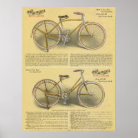 Poster d'art et de bicyclette des filles des garço