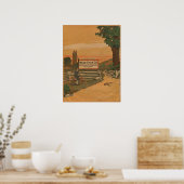 Poster d'art et de bicyclettes Vintage Mead Cycles (Cuisine)