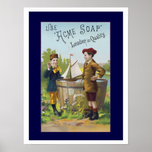 Poster d'art et de savon vintage