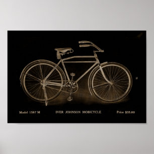 Poster d'art et de vélo Mobicycle Vintage 1915