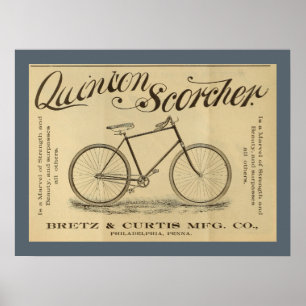 Poster d'art et de vélo Quinton Scorcher 1893