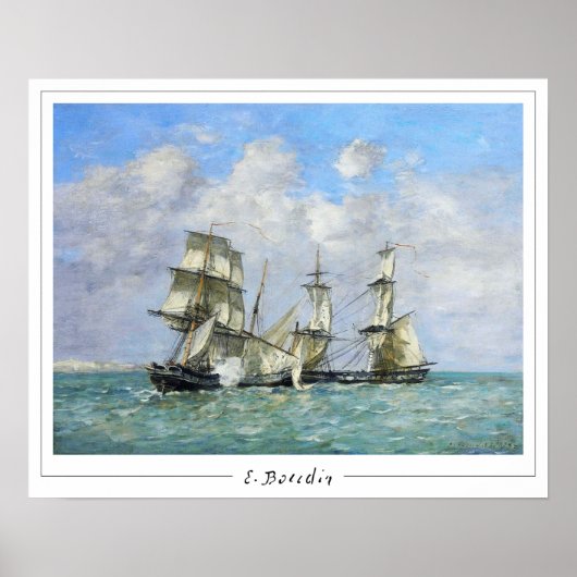 Poster d'art Eugène Boudin Zedign #69-2 (Devant)