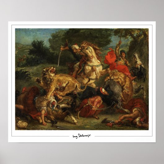 Poster d'art Eugène Delacroix Zedign #28 (Devant)