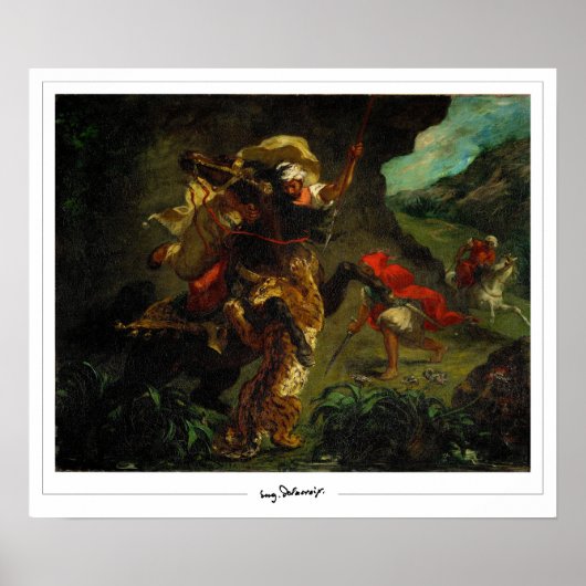 Poster d'art Eugène Delacroix Zedign #5 (Devant)
