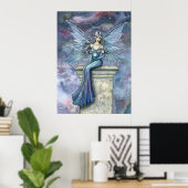 Poster d'Art Fairy Imaginaire Blue Celeste Imprime (Bureau à domicile)