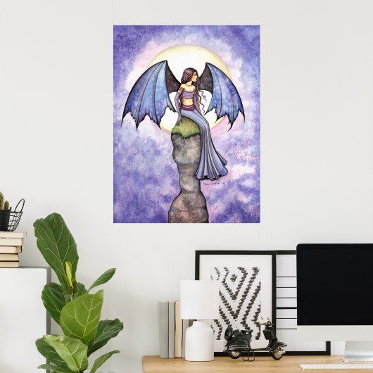 Poster d'art fée gothique de Periwinkle Imprimer (Bureau à domicile)