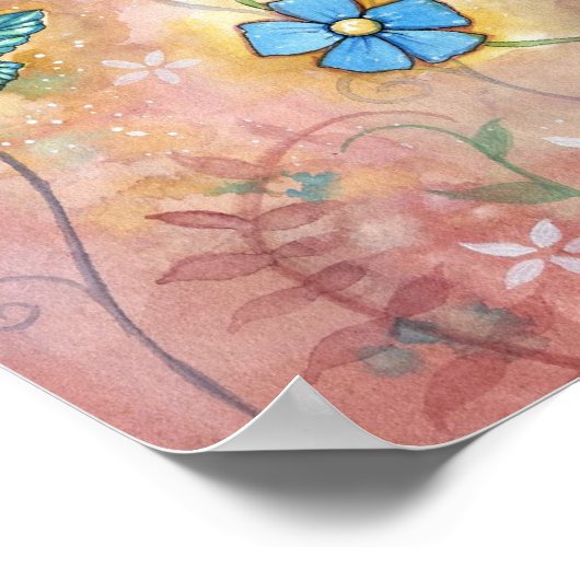 Poster d'Art Fée Jardin enchanté (Coin)