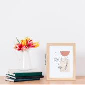 Poster d'art féminin Face Line