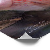 Poster d'art Flamant rose Dawn/Imprimer (Coin)
