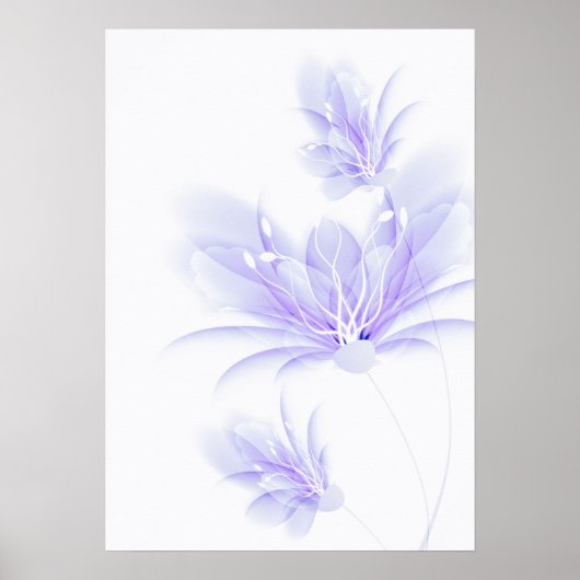 Poster d'art floral abstrait violet (Devant)