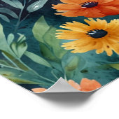 Poster d'Art Floral Élégant (Coin)