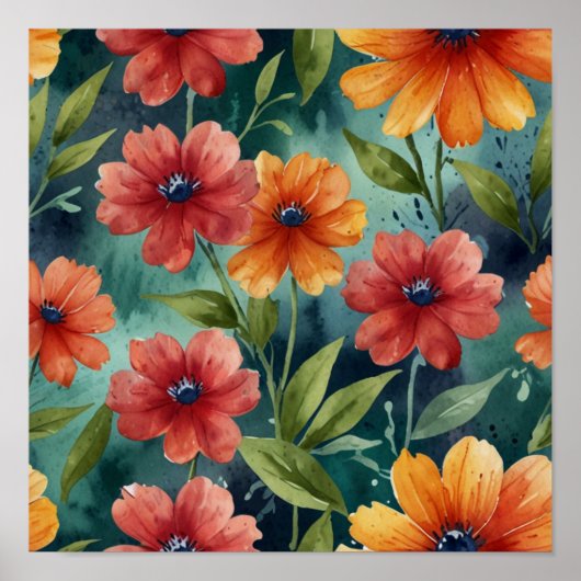 Poster d'Art Floral Élégant (Devant)
