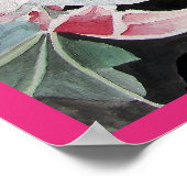 Poster d'art floral Lily rouge (Coin)