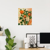 Poster d'Art Floral Orange Rose (Bureau à domicile)