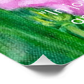 Poster d'Art Floral Rose (Coin)