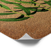 Poster D'Art Floral Sur Papier Vieilli (Coin)