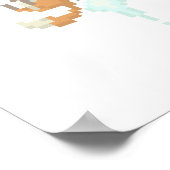 Poster d'art Fox Jetpack Pixel (Coin)