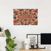 Poster d'art fractal Abstrait Imprimer Kaleidoscop (Bureau à domicile)