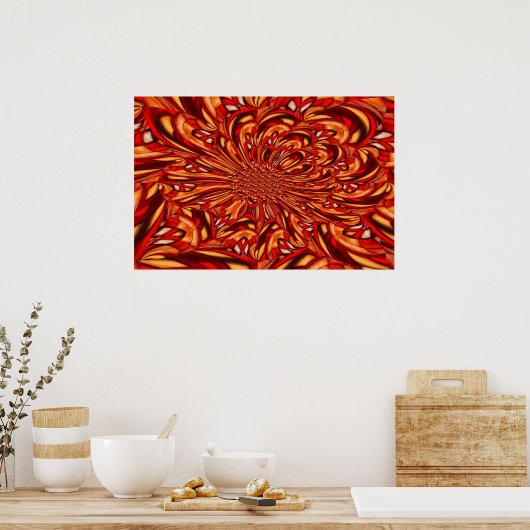 Poster d'art Fractal Abstraits Circles Imprimer (Cuisine)