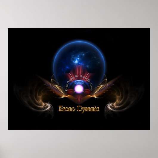 Poster d'art fractal dynamique Krono (Devant)