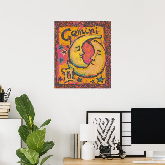 Poster d'art Gemini Zodiac (Bureau à domicile)