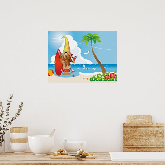 Poster d'art Gnome Beach (Cuisine)
