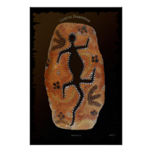 Poster d'art goanna de style autochtone