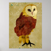 Poster d'art Golden Ruby Owl (Devant)