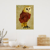 Poster d'art Golden Ruby Owl (Cuisine)