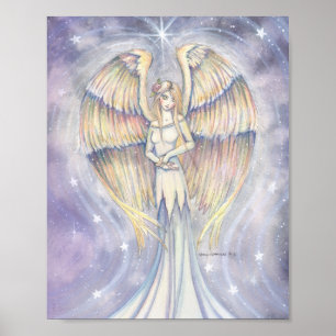 Poster d'art Golden Wing Angel par Molly Harrison