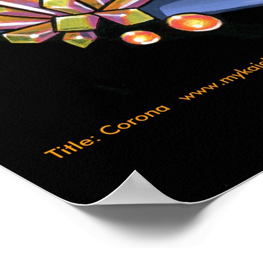 Poster d'art gothique "Corona" Cristal Angel (Coin)