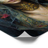 Poster d'art gothique foncé du Voile de Fleur (Coin)