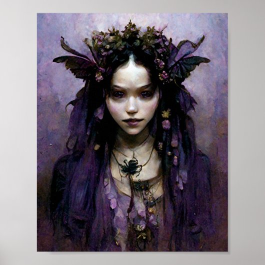 Poster d'art gothique Imaginaire gothique Elfe fon (Devant)