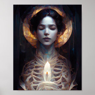 Poster d'art gothique Sci-Fi Imaginaire foncé du S