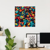 Poster d'art Graffiti (Bureau à domicile)
