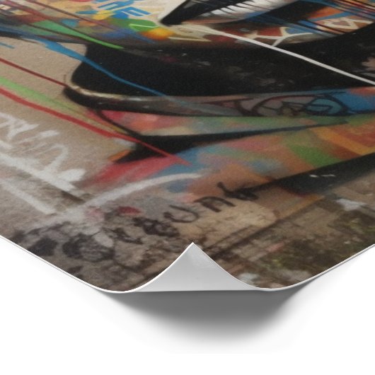 Poster d'art Graffiti féminin sans émotion (Coin)