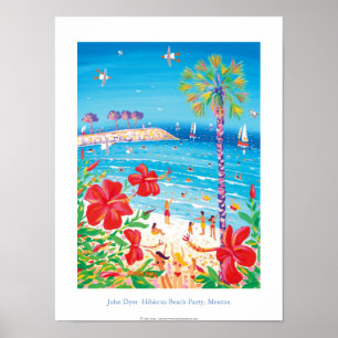 Poster d'art : Hibiscus Beach Party, Menton, Franc