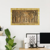 Poster d'art historique du roi assyrien Ashurbanip (Bureau à domicile)