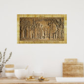 Poster d'art historique du roi assyrien Ashurbanip (Cuisine)