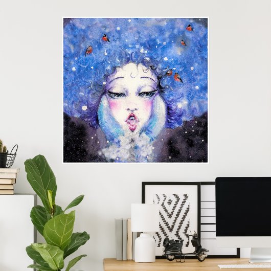 Poster d'art hivernal (Bureau à domicile)