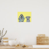 Poster d'art Hound Dog and Labrador (Cuisine)