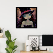 Poster d'art Imaginaire Bright Eyed Witch (Bureau à domicile)