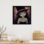 Poster d'art Imaginaire Bright Eyed Witch (Cuisine)