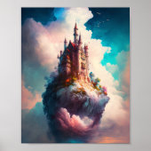Poster d'art Imaginaire Castle Sky Clouds (Devant)