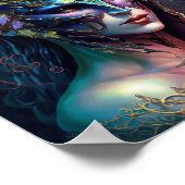 Poster d'art Imaginaire de femme Elf Horned (Coin)