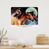 Poster d'art Imaginaire des Chevaux Mustang Espagn (Cuisine)