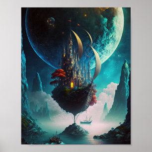 Poster d'art Imaginaire du château flottant