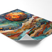 Poster d'art Imaginaire du paysage cosmique (Coin)